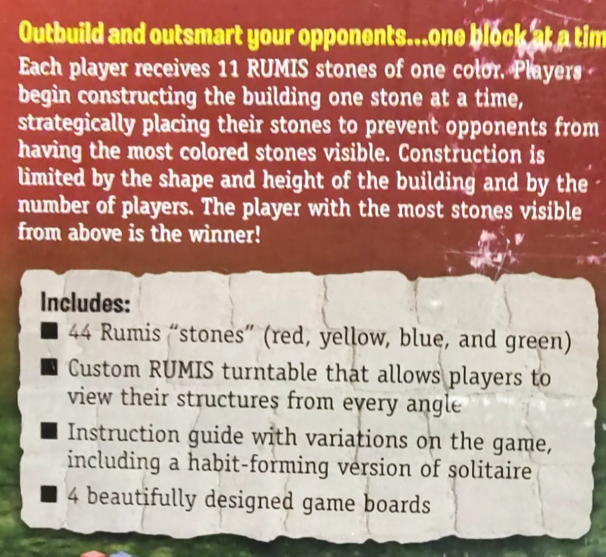 2004 RUMIS PUZZLE GAME, EDUCATIONAL INSIGHTS, COMPLETE