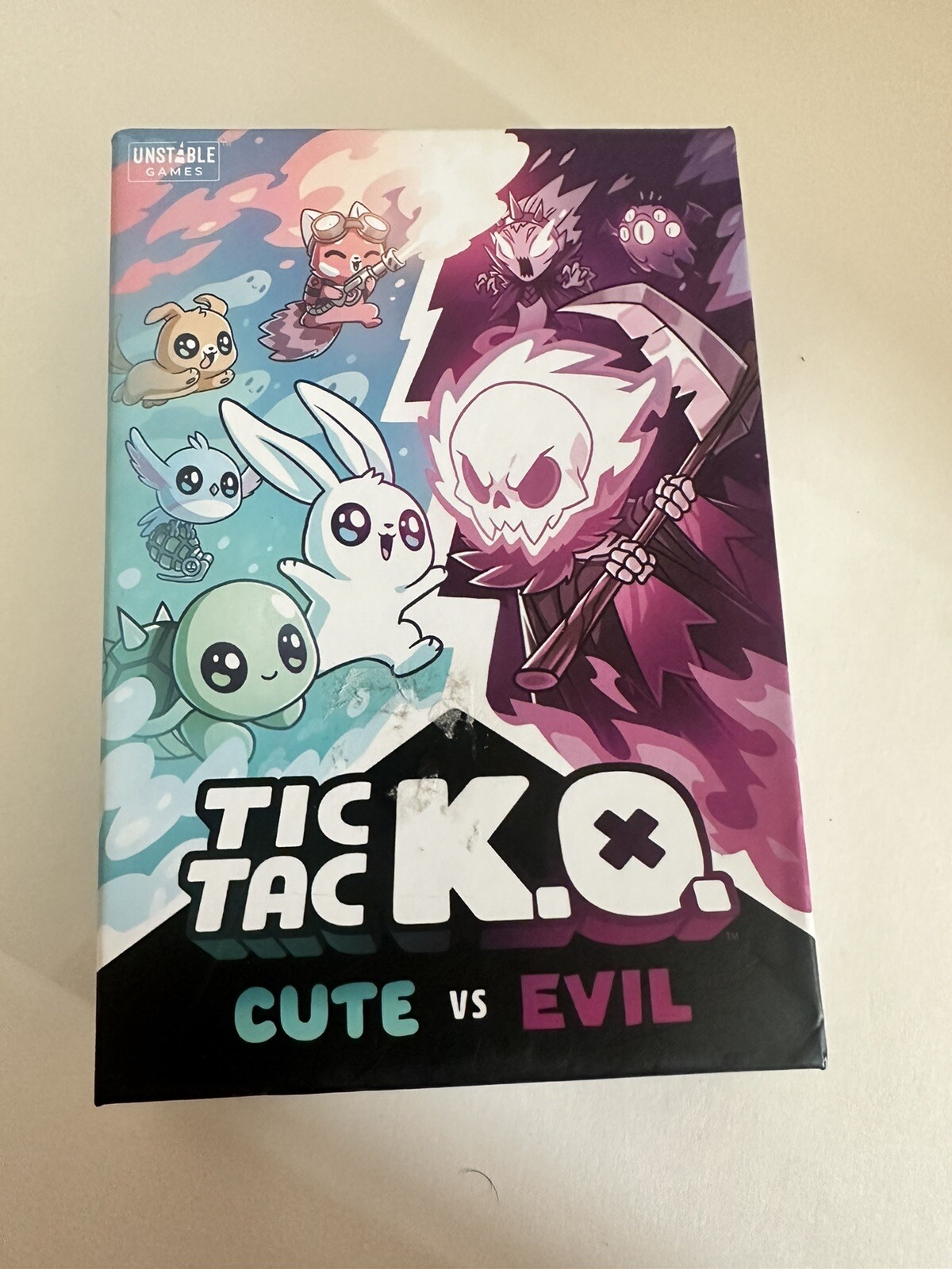 Tic Tac KO Cute vs Evil Card Game NEW 8+ K.O. 2-4 Players Unstable Games