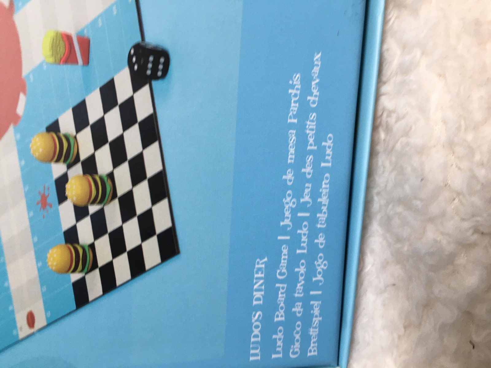Ludo’s Diner Board Game Retro Food Theme Burgers Fries Shakes Complete Set New