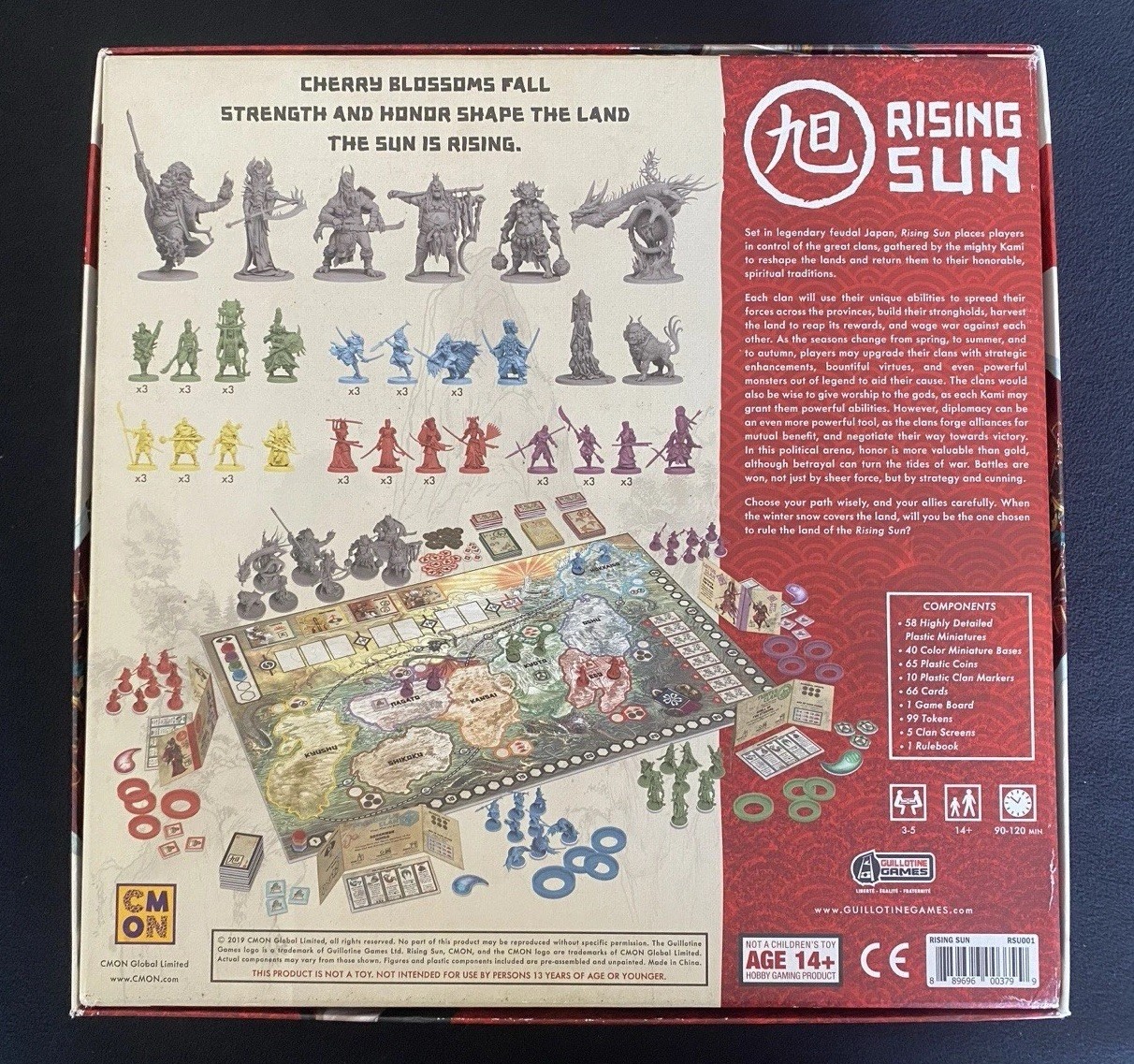 RISING SUN Board Game 2019 Feudal Japan War Strategy CMON Guillotine Games