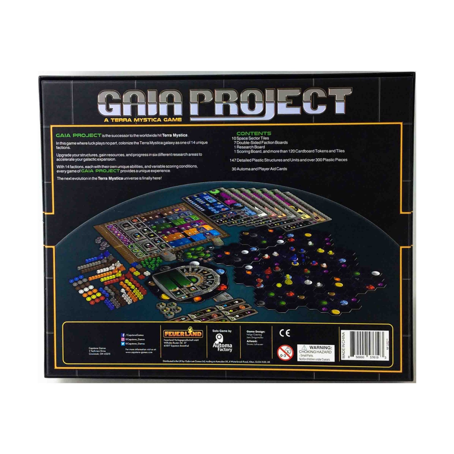 Capstone Board Games Cap Gaia Project – A Terra Mystica Game w/Folded VG+/NM