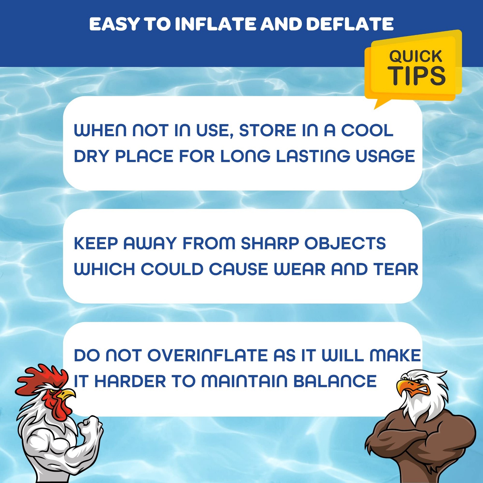 Inflatable Pool Float Game Set 2 Giant Battle Ride Ons Chicken Fight