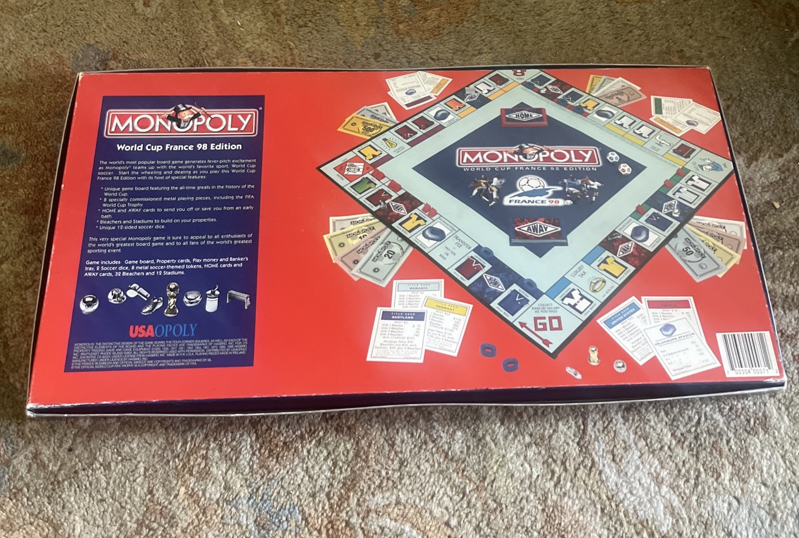 Monopoly FIFA World Cup France 98 Edition ISL Soccer Vtg 90s Board Game Complete