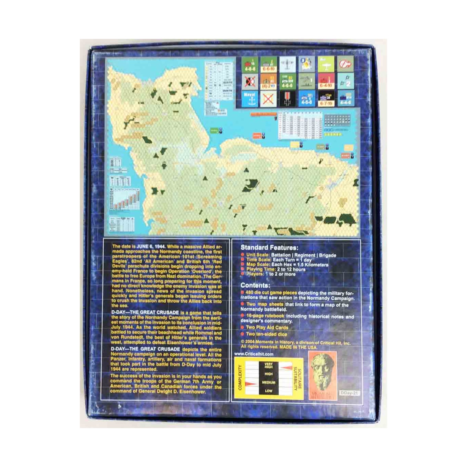 Moments in History MiH War Game D-Day – The Great Crusade (2nd Ed) Box VG/EX