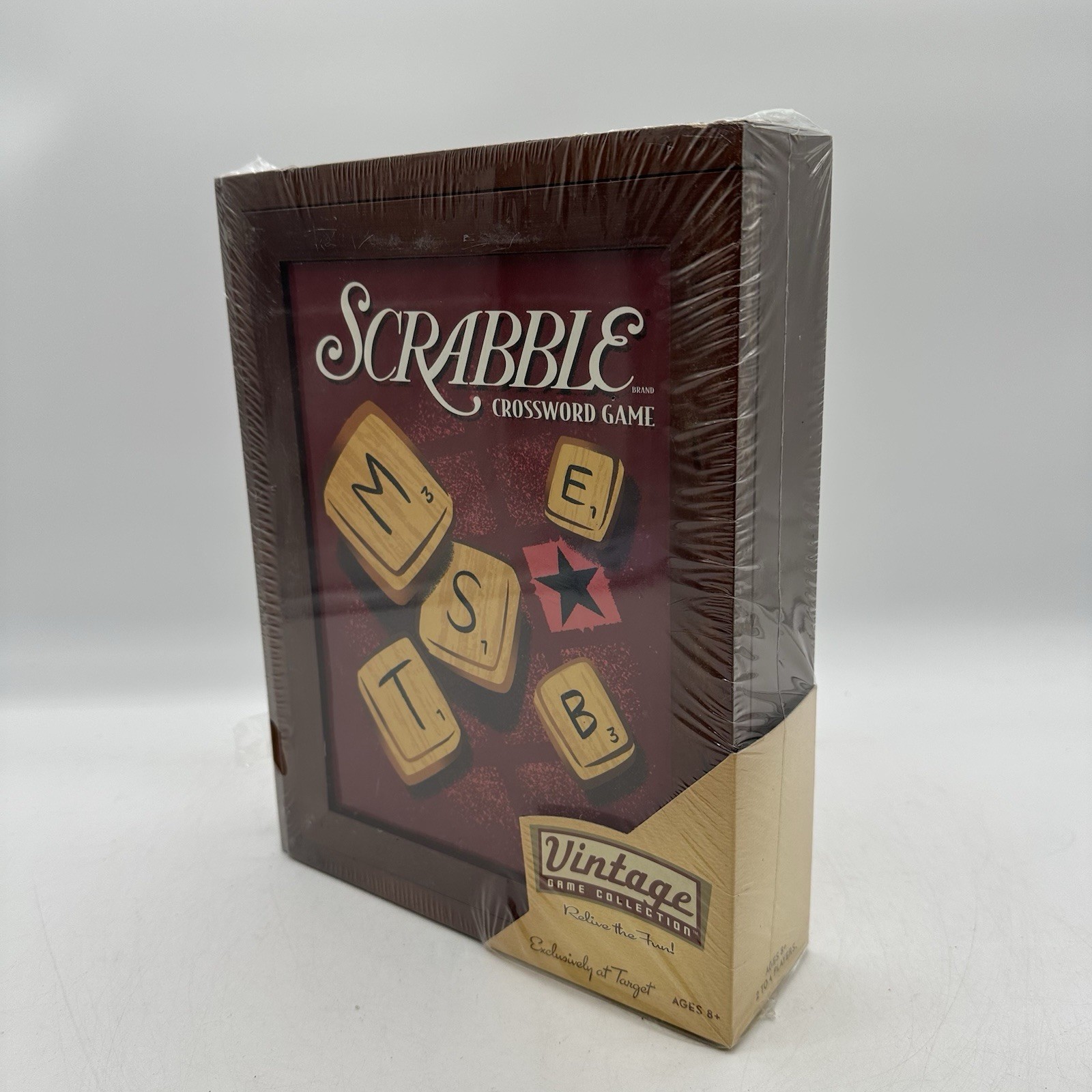 Hasbro Parker Bros 42751 Scrabble Vintage Crossword Board Game in Wooden Case