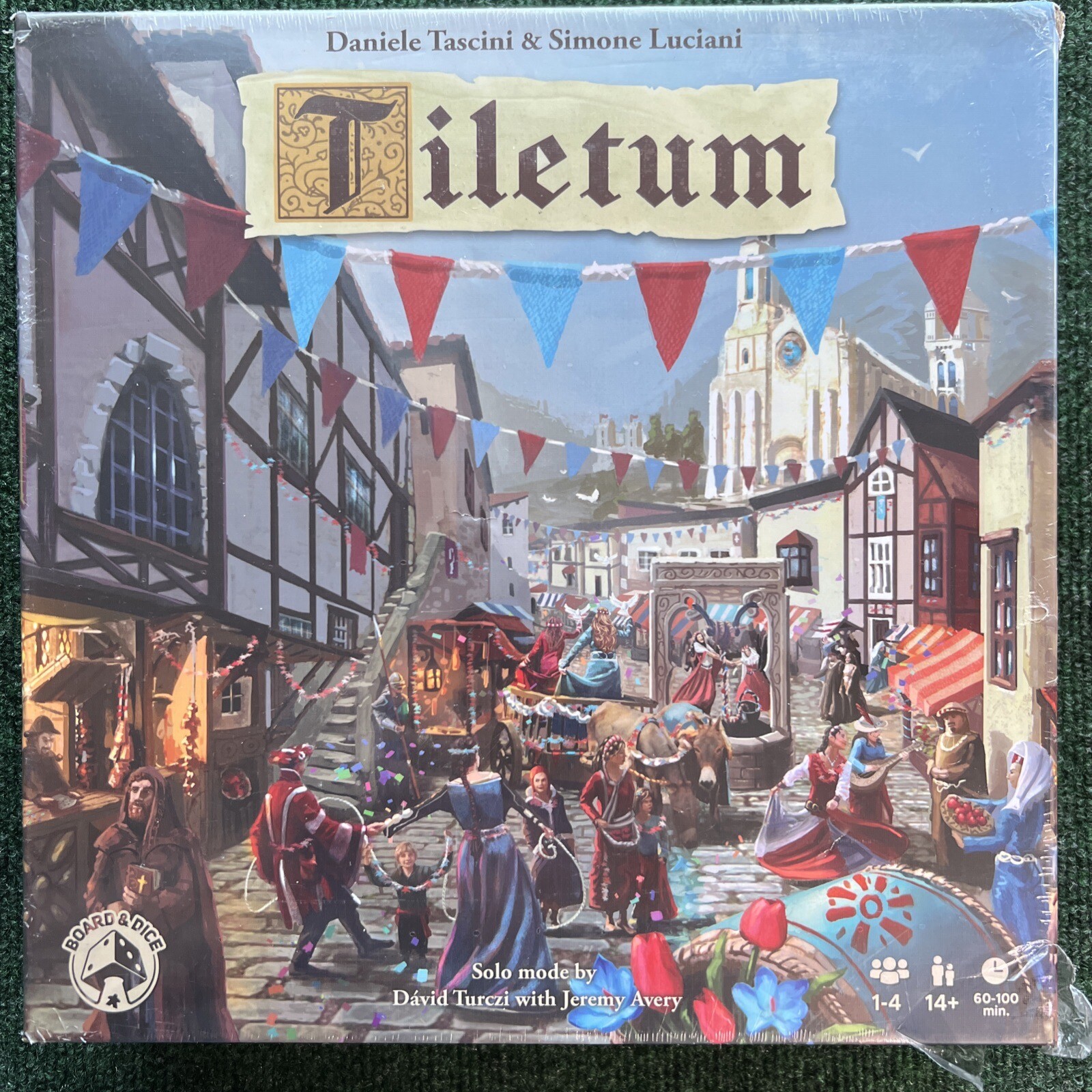 Tiletum Board Game Board & Dice 1 to 4 Players 14 Up New Sealed Plastic Tear