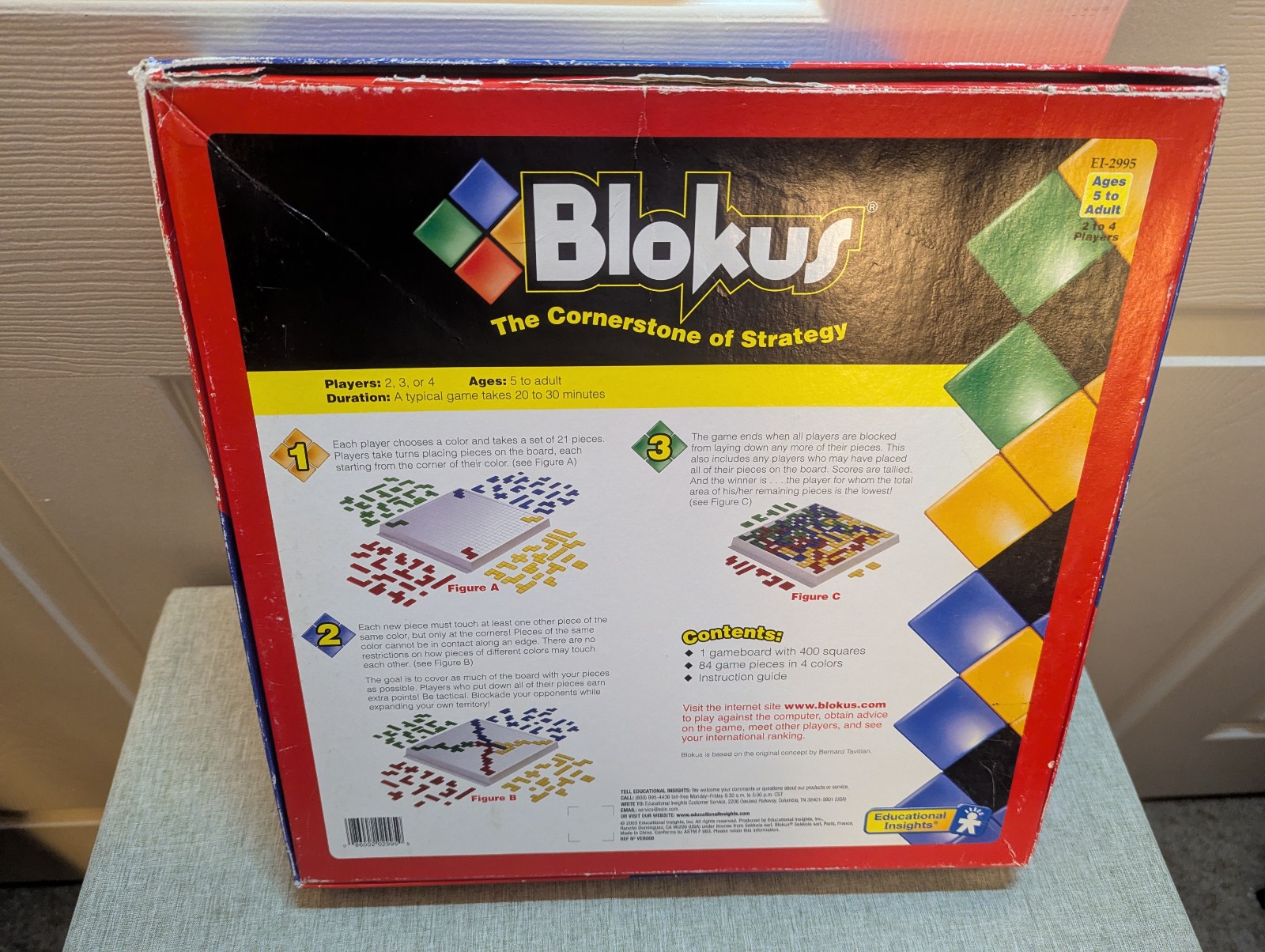 Educational Insights 2003 BLOKUS Tile Strategy Board Game – Complete – SEE PICS