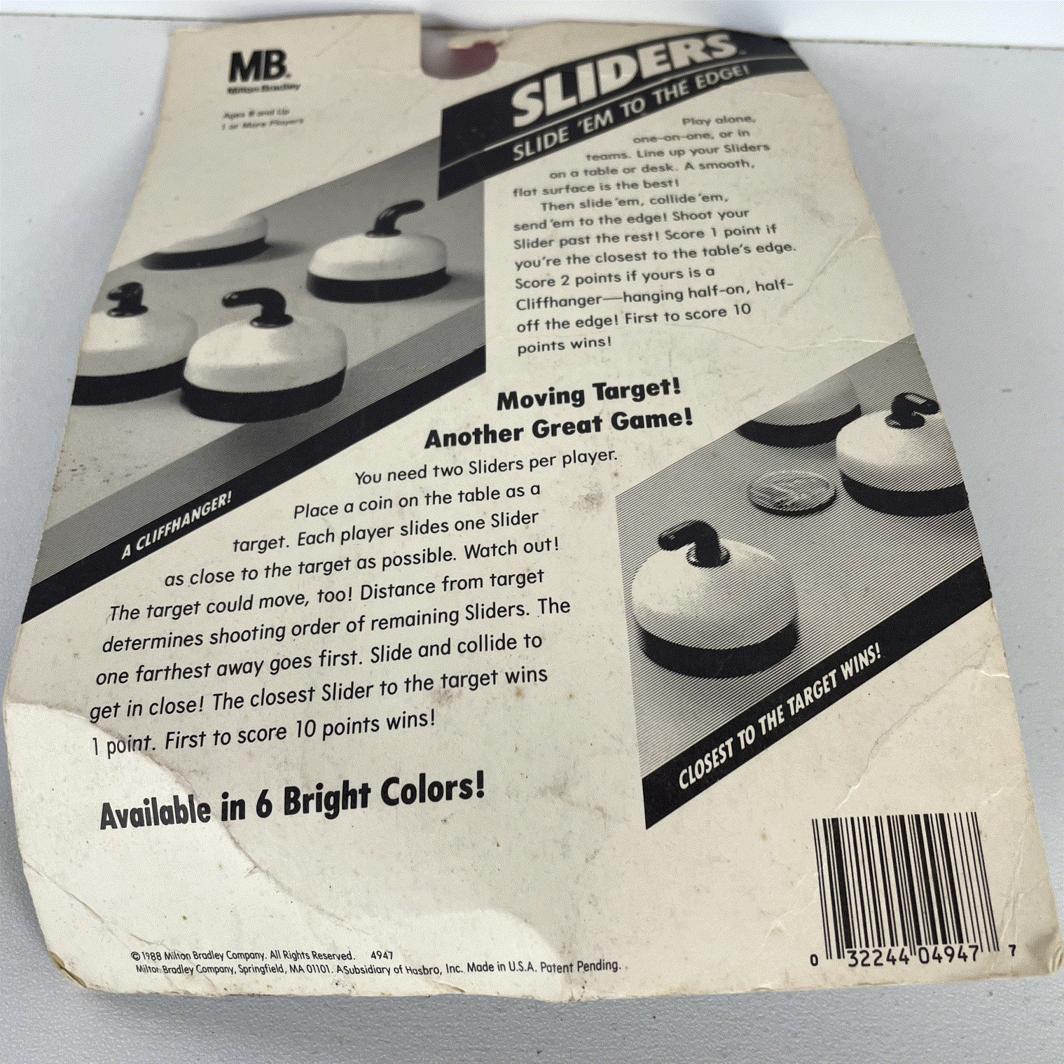 SLIDERS Milton Bradley Dexterity Game 1+ Players Ages 8+ Plastic 1985