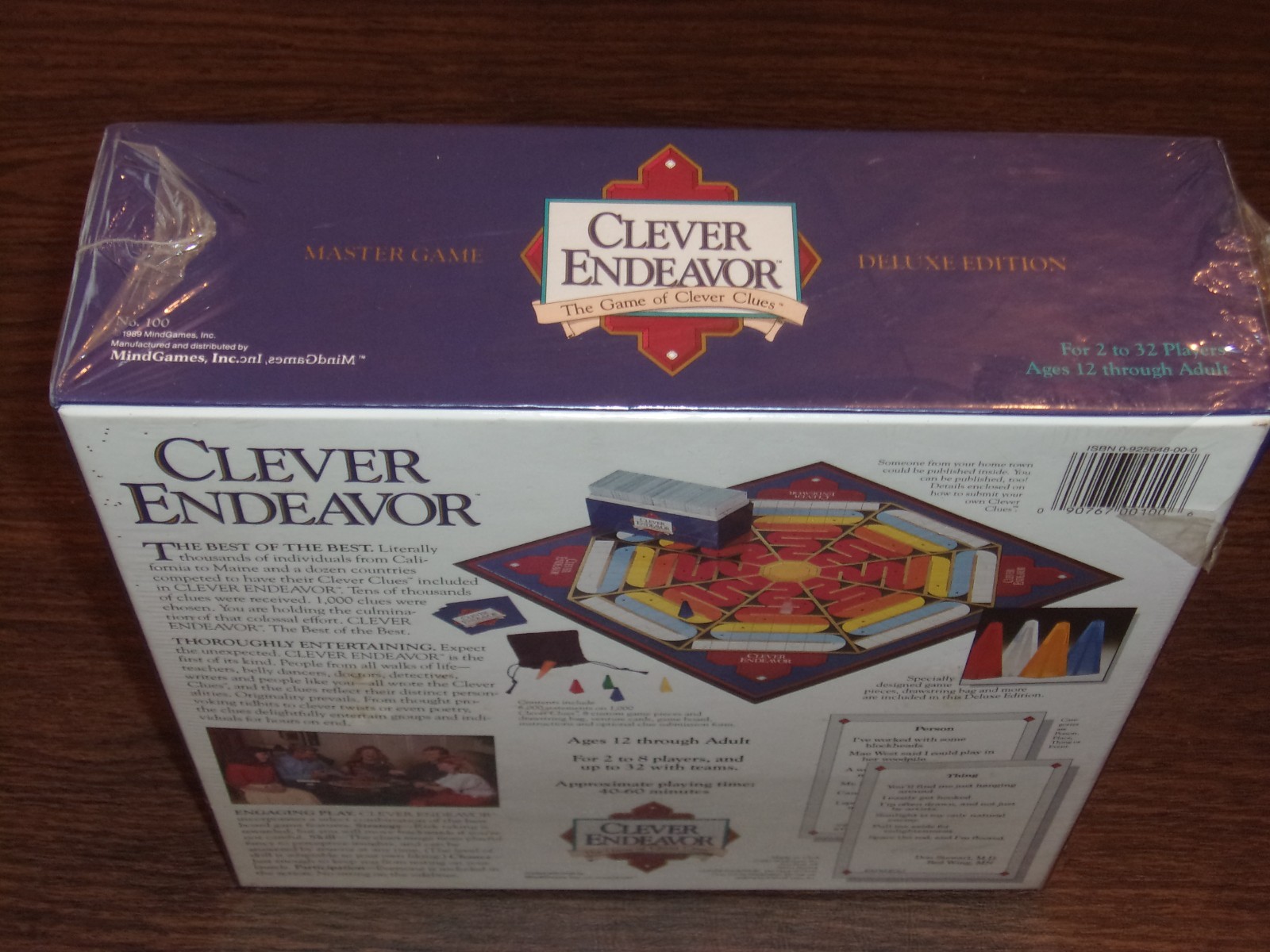 NIB 1989 Clever Endeavor The Game of Clever Clues Deluxe Edition Master Game
