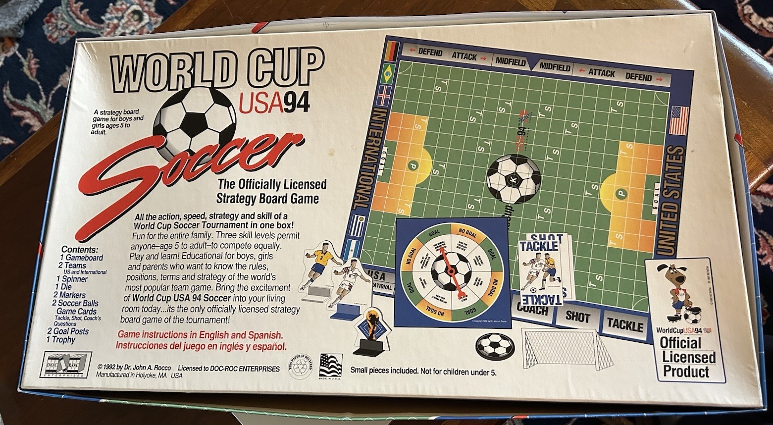 World Cup USA 94 Soccer Strategy Board Game Vintage 1992 Official Unplayed