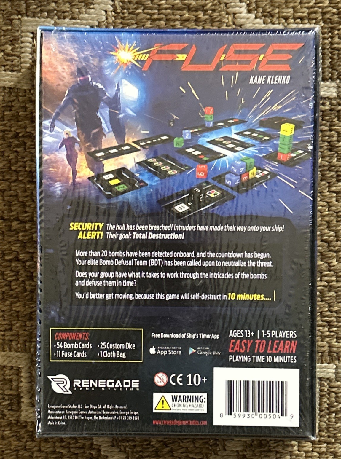 Fuse Board Game, Renegade Game Studios, 1-5 Players, Easy To Learn, New & Sealed