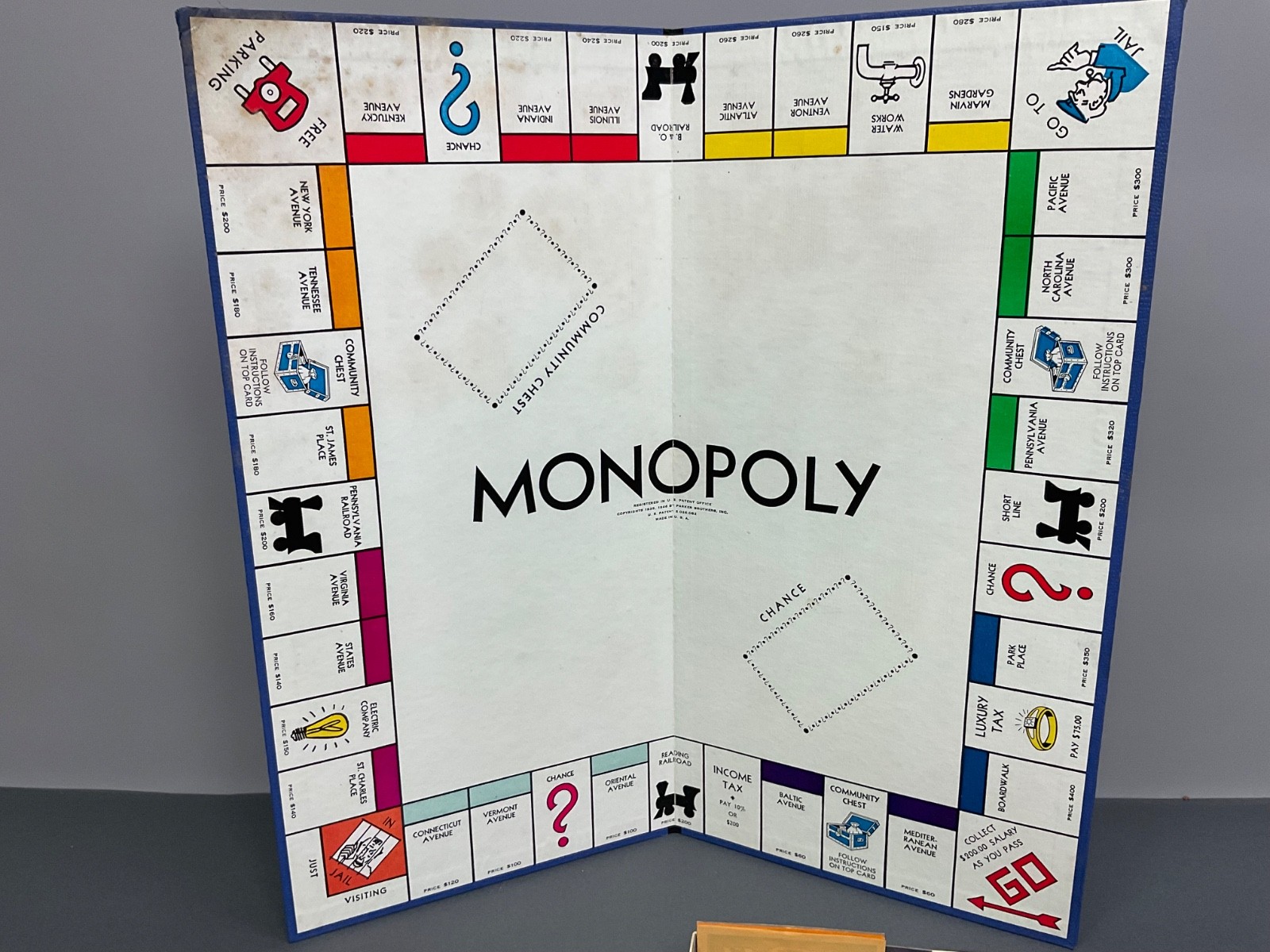 1935 Original Parker Brothers Monopoly Game 1st Edition? w/ wood pieces Complete