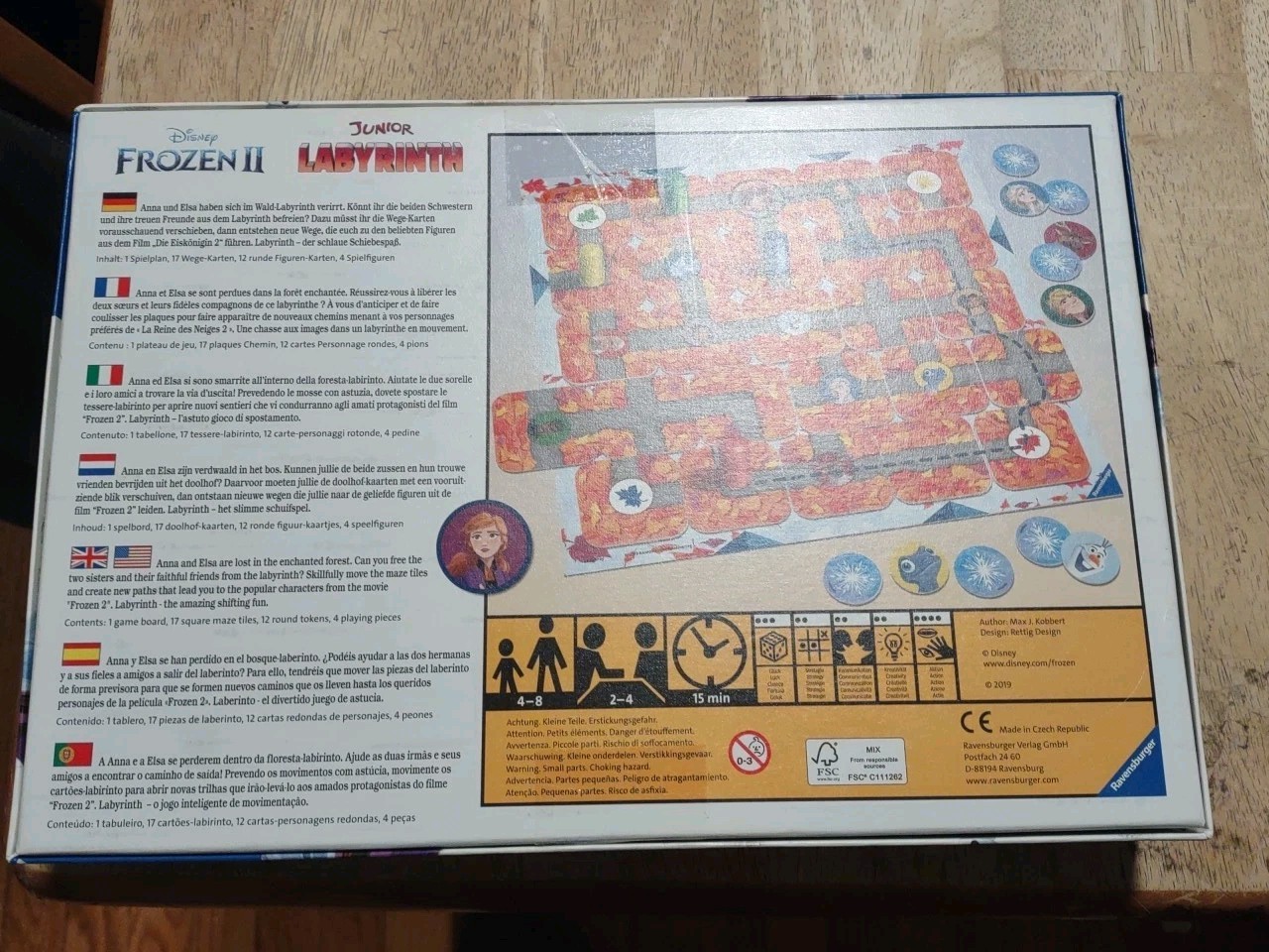 Disney’s Frozen II Labyrinth Junior Board Game Ravensburger 4+ 2-4 Players Comp.