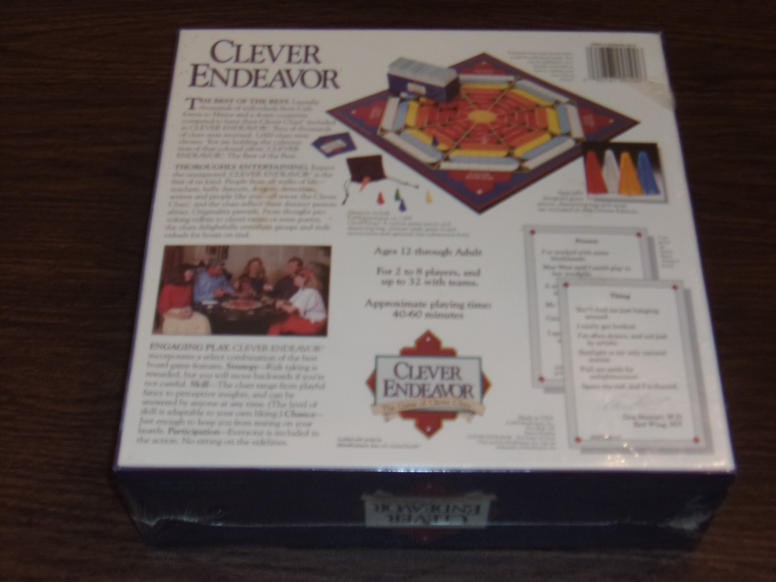 NIB 1989 Clever Endeavor The Game of Clever Clues Deluxe Edition Master Game