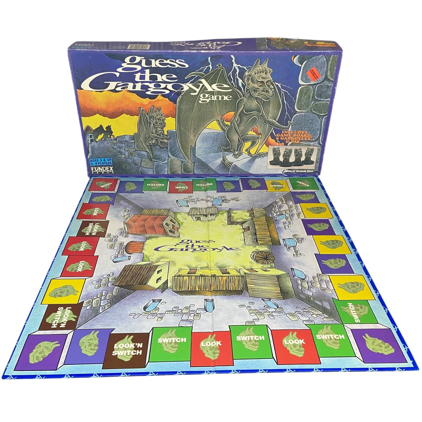 Vintage Guess the Gargoyle board game Fundex 1994 Open Box Spooky 100% COMPLETE!