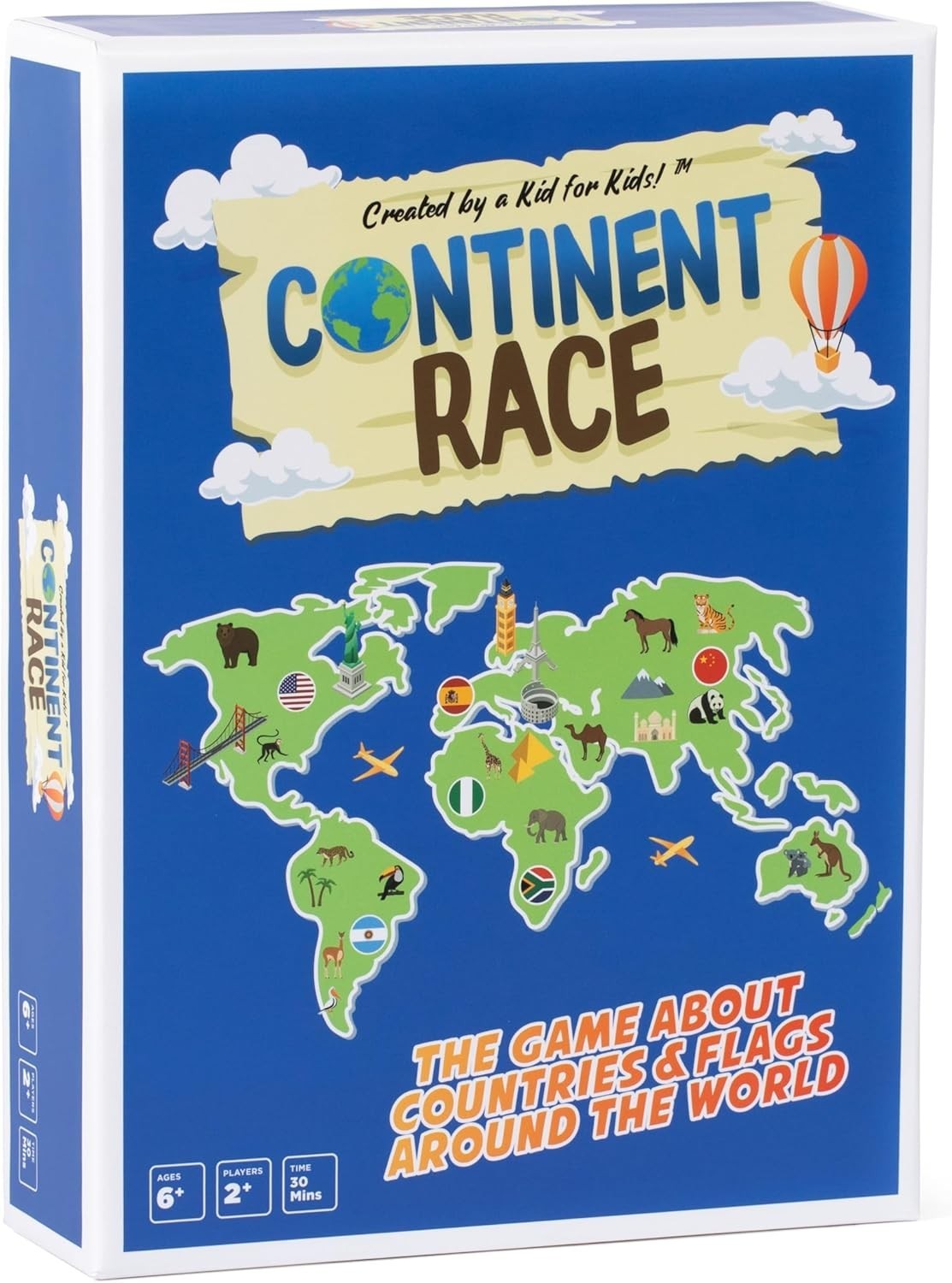 Interactive Continent Race Game – Engaging Geography Learning for Kids & Family,
