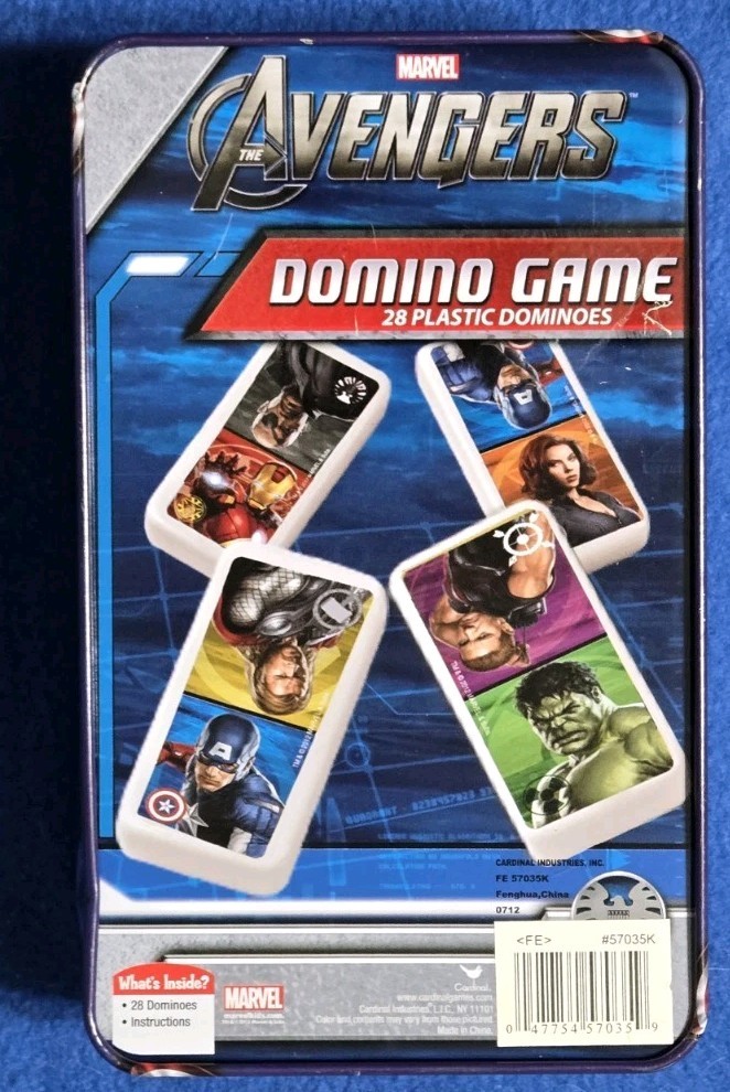 THE AVENGERS DOMINO GAME – COMPLETE (28 PIECES) SET – 3+ – 2-4 players DOMINOES