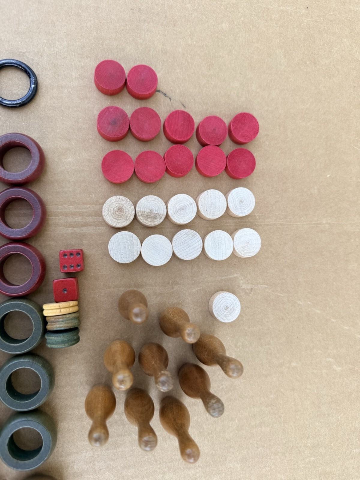 Vintage Carrom Game Wood 65 Pieces Variety ( NICE )