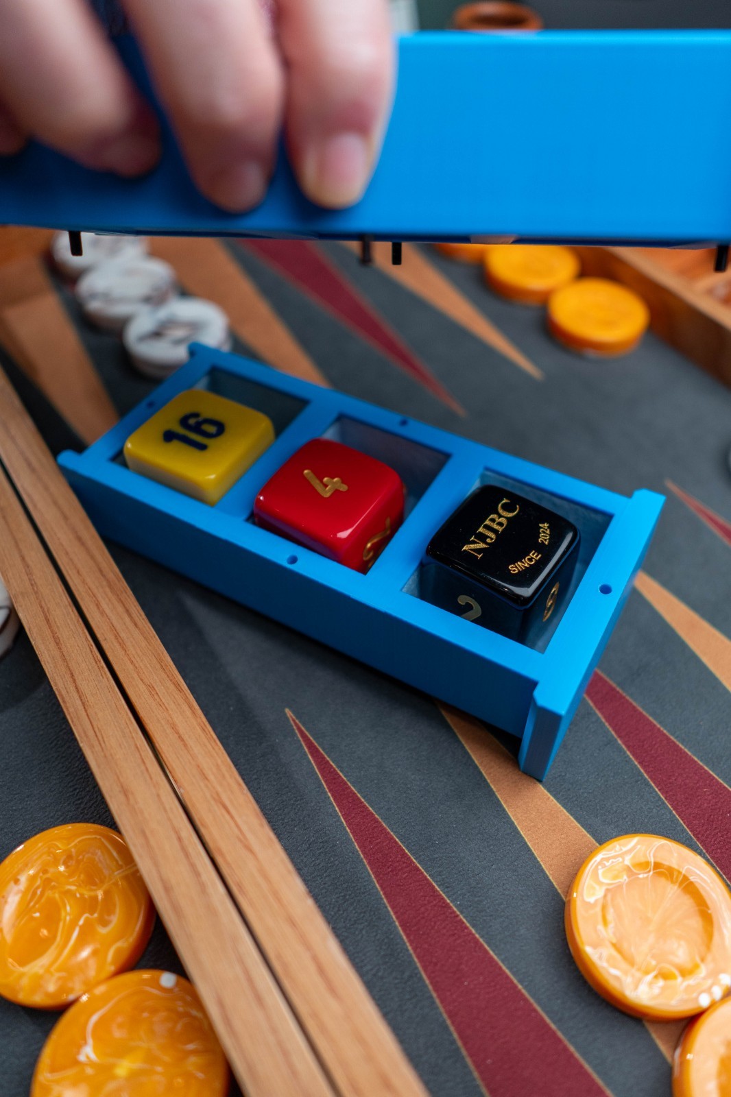 Cube-Tower™ Backgammon Doubling Cube Display & Storage Tower – Choose Color