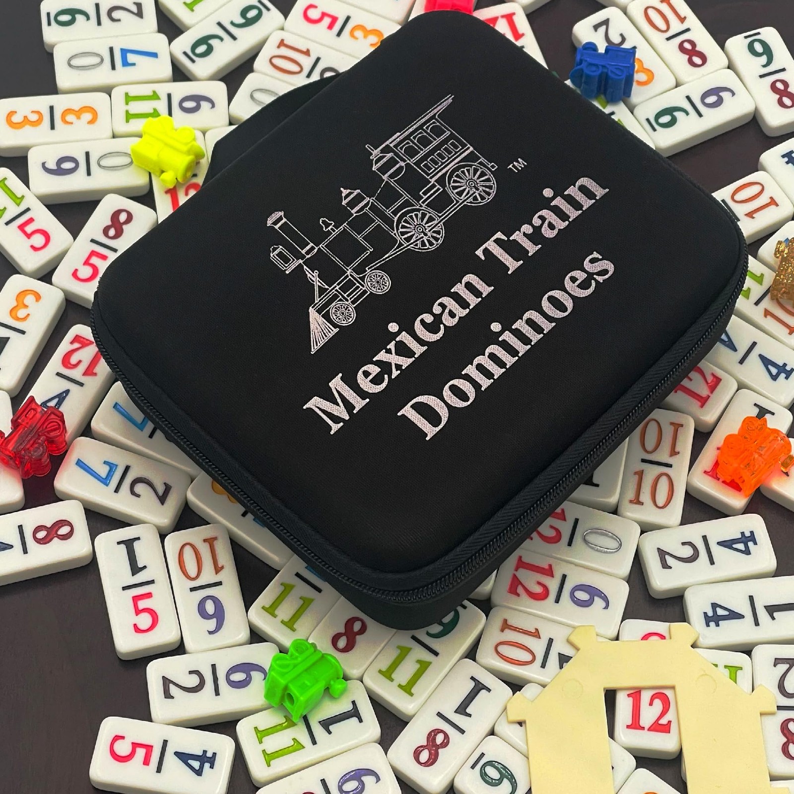CHH Double 12 Mexican Train Number Dominoes – standart, Original Version