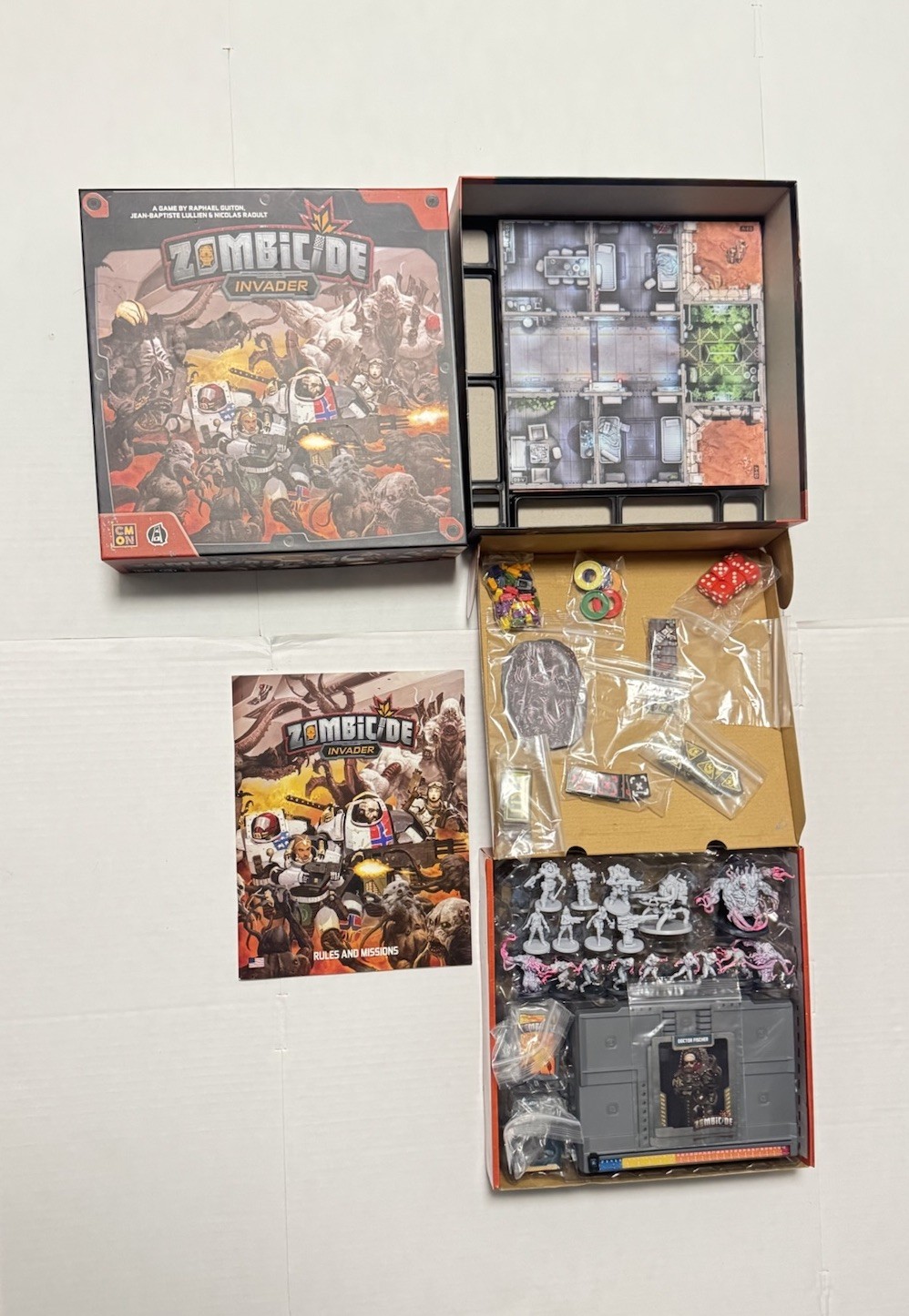 Zombicide Invader Board Game 2019 CMON Global, Guillotine Games 100% Complete