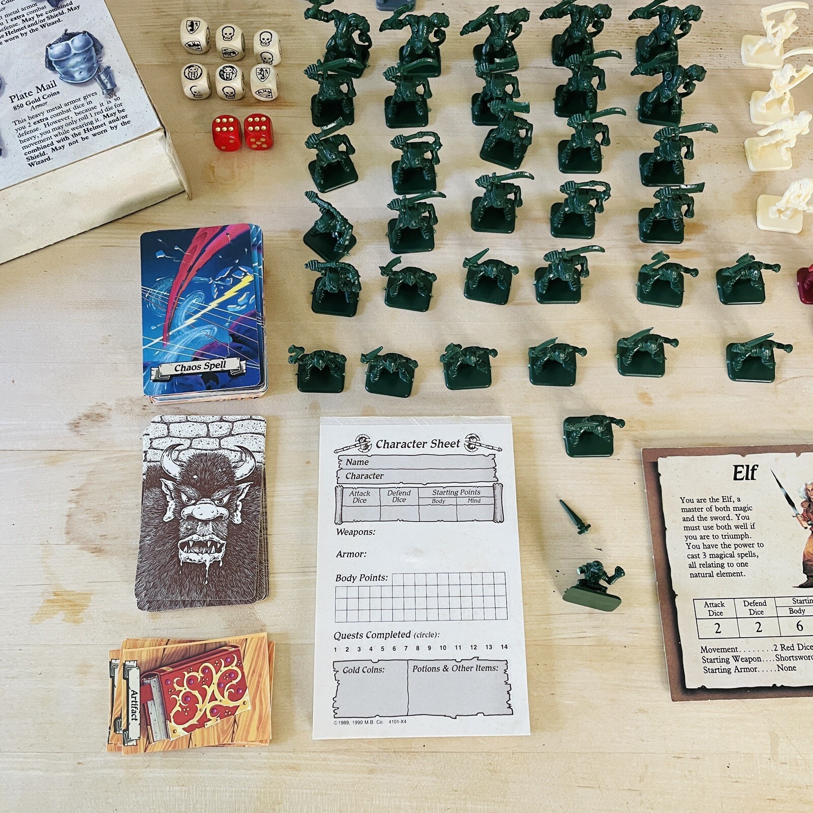 1990 Hero Quest & Kellar’s Keep Quest Pack • Milton-Bradley • Fantasy Board Game