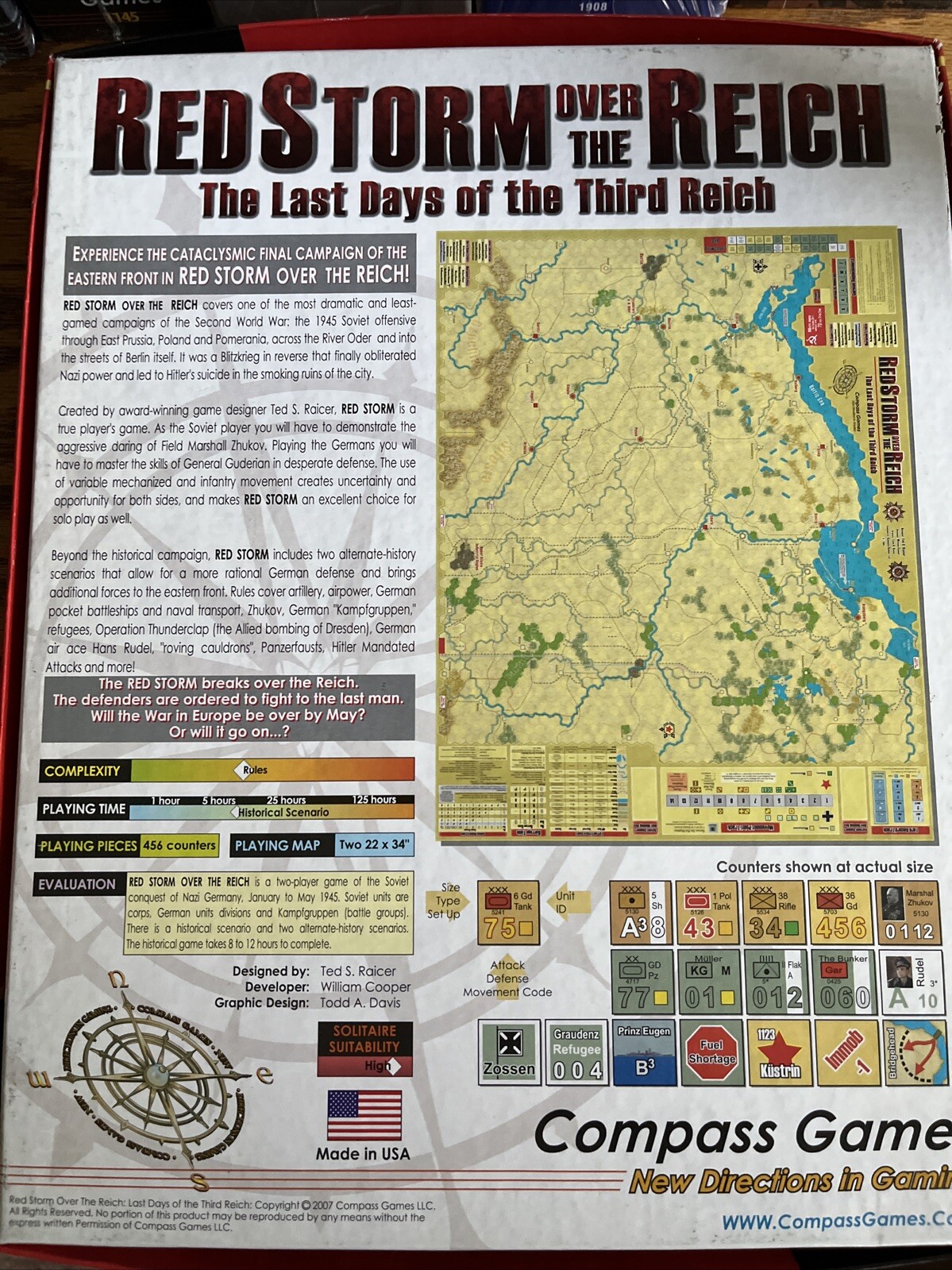 Compass Games Red Storm Over the Reich Box unpunched