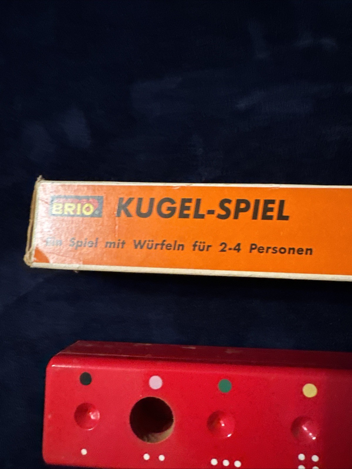 Vintage BRIO KULBANK DICE GAME KUGEL-SPIEL Game with Box NO DICE/BALLS- Sweden