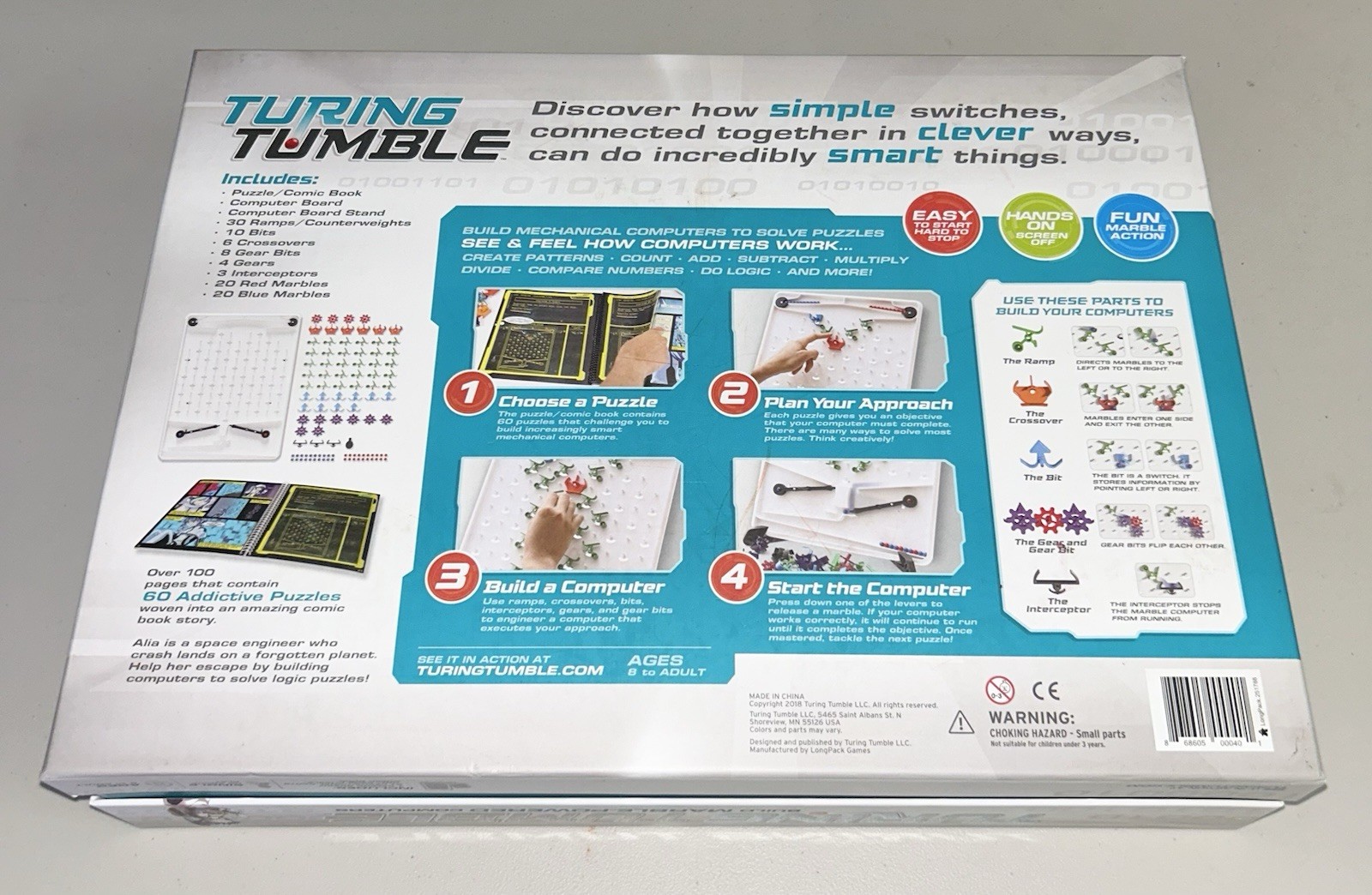 Turing Tumble Build Marble-Powered Computers Anime COMPLETE W/ Book VG