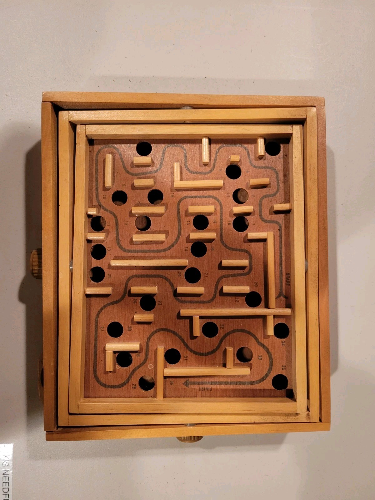 Vintage Labyrinth Used Loose Maze Marble Balance Game Lot Of 2 Large & Small Set
