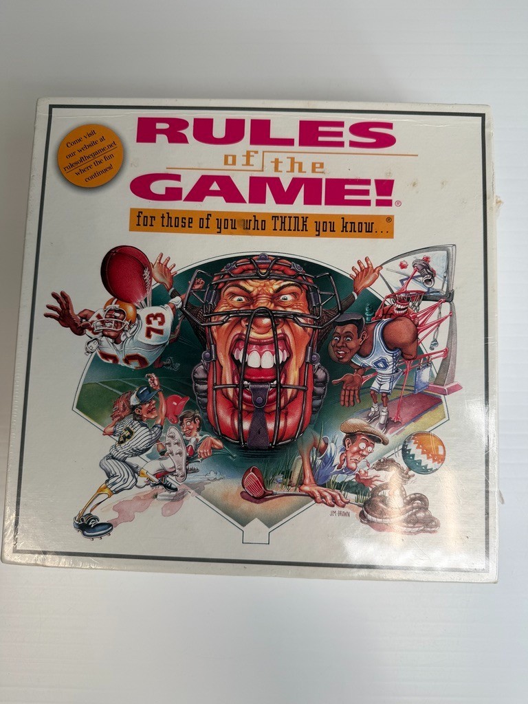 Vintage Rules Of The Game Board Sport Play Collect School Work Party Made USA Ni