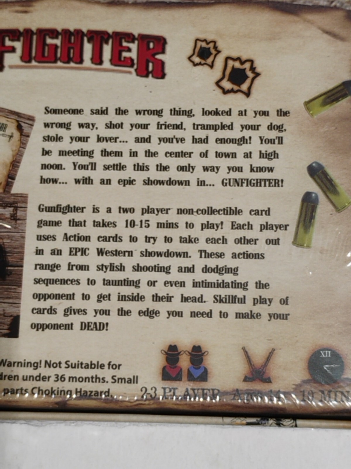Gunfighter Card Game by Everything Epic Games 2-3 Players SEALED