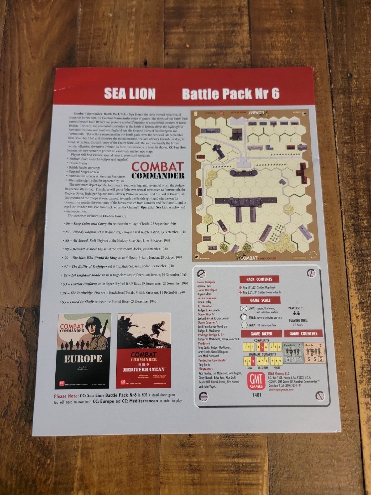 GMT Games CC Combat Commander Battle Pack Nr 6 Sealion 2nd Printing