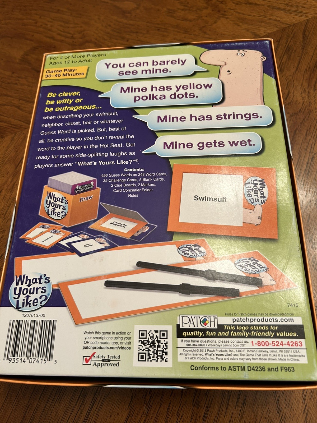 WHAT’S YOURS LIKE? Family party game Opened never used