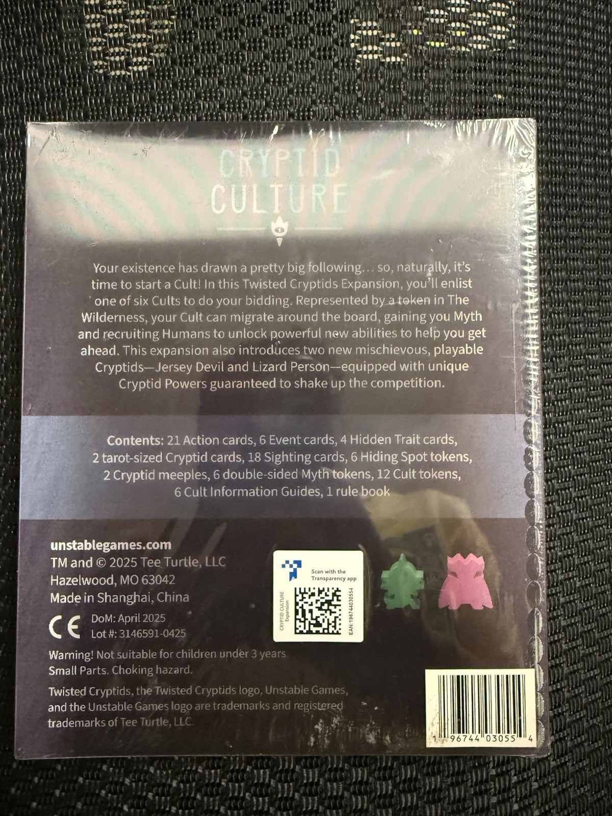 Unstable Games Twisted Cryptids Cryptid Culture Expansion Only NEW SEALED