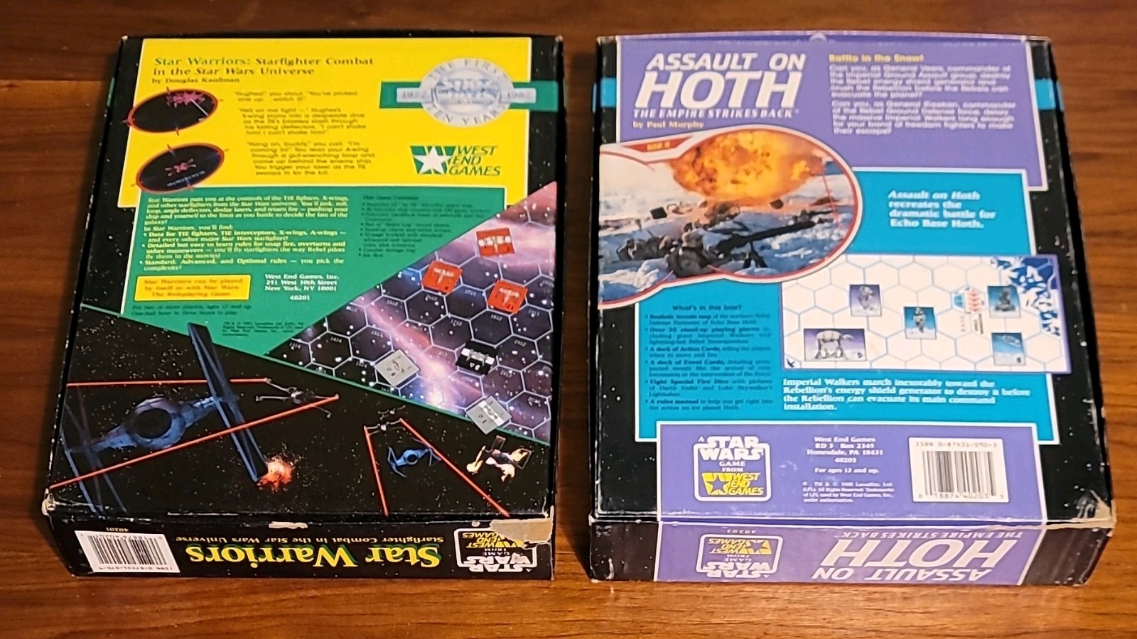 West End Games Star Wars Star Warriors & Assault on Hoth RARELY PLAYED