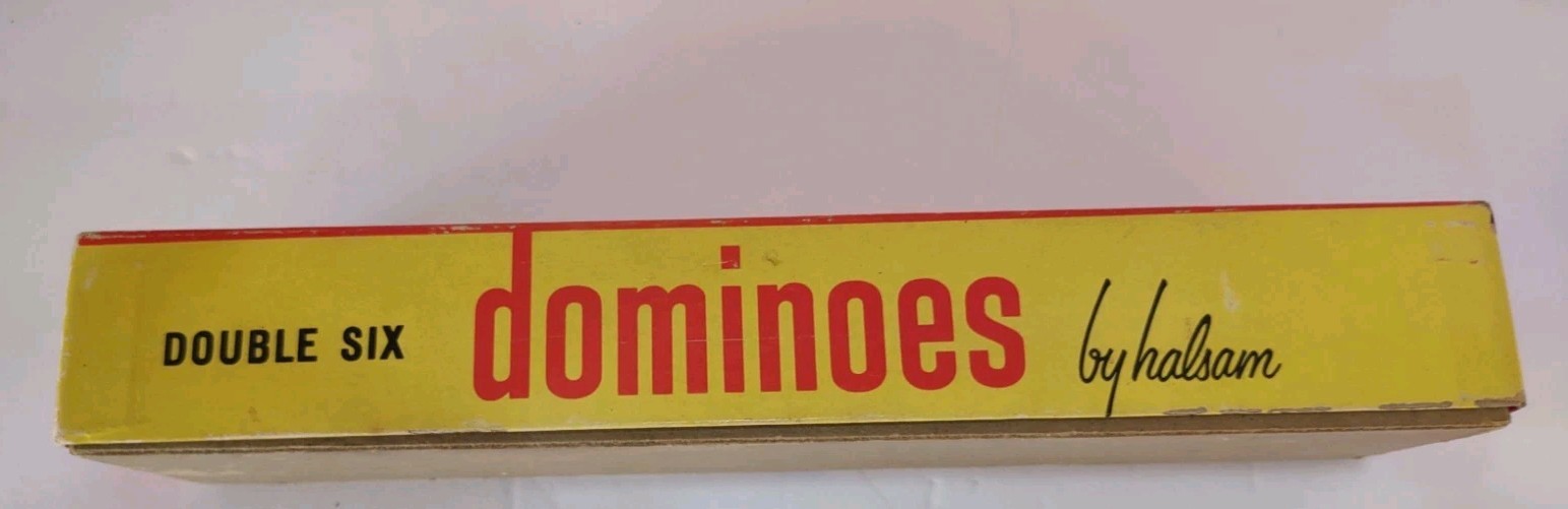 Vtg Dominoes by Halsam-Double Six Complete Set 28pc.