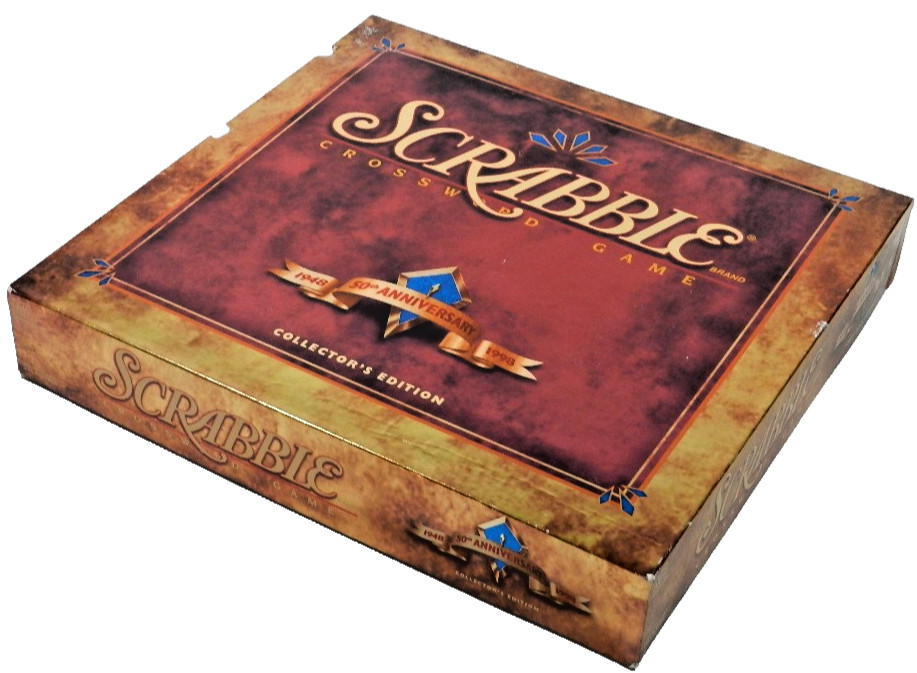 Scrabble 50th Anniversary Collectors Edition Crossword Board Game New