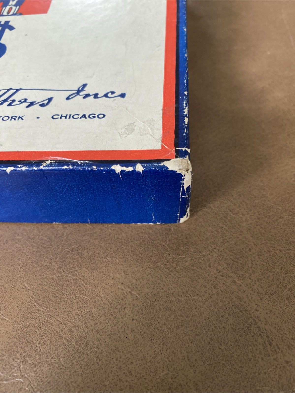 1935 Monopoly Set – Parker Bros. Blue Box, Single Patent No. 2,026,082 – Rare