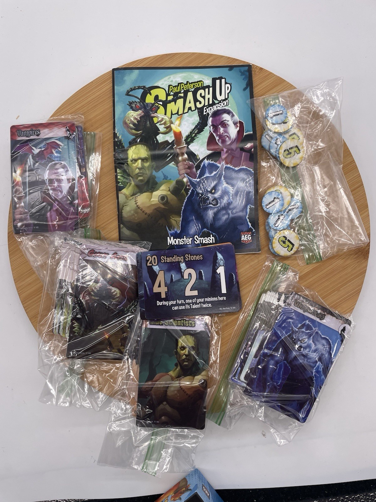 AEG Paul Peterson Smash Up Expansion Pack: “Monster Smash” Game Near Complete