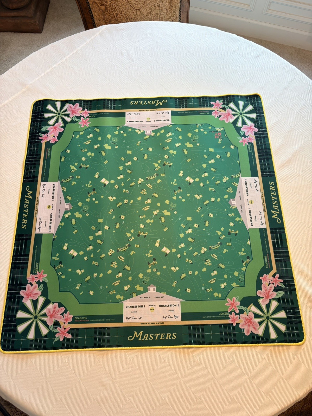 Mahjong GOLF Club New 160 Tiles, Mat, Dice, Dice Bag, Mat Bag. RARE Set Masters