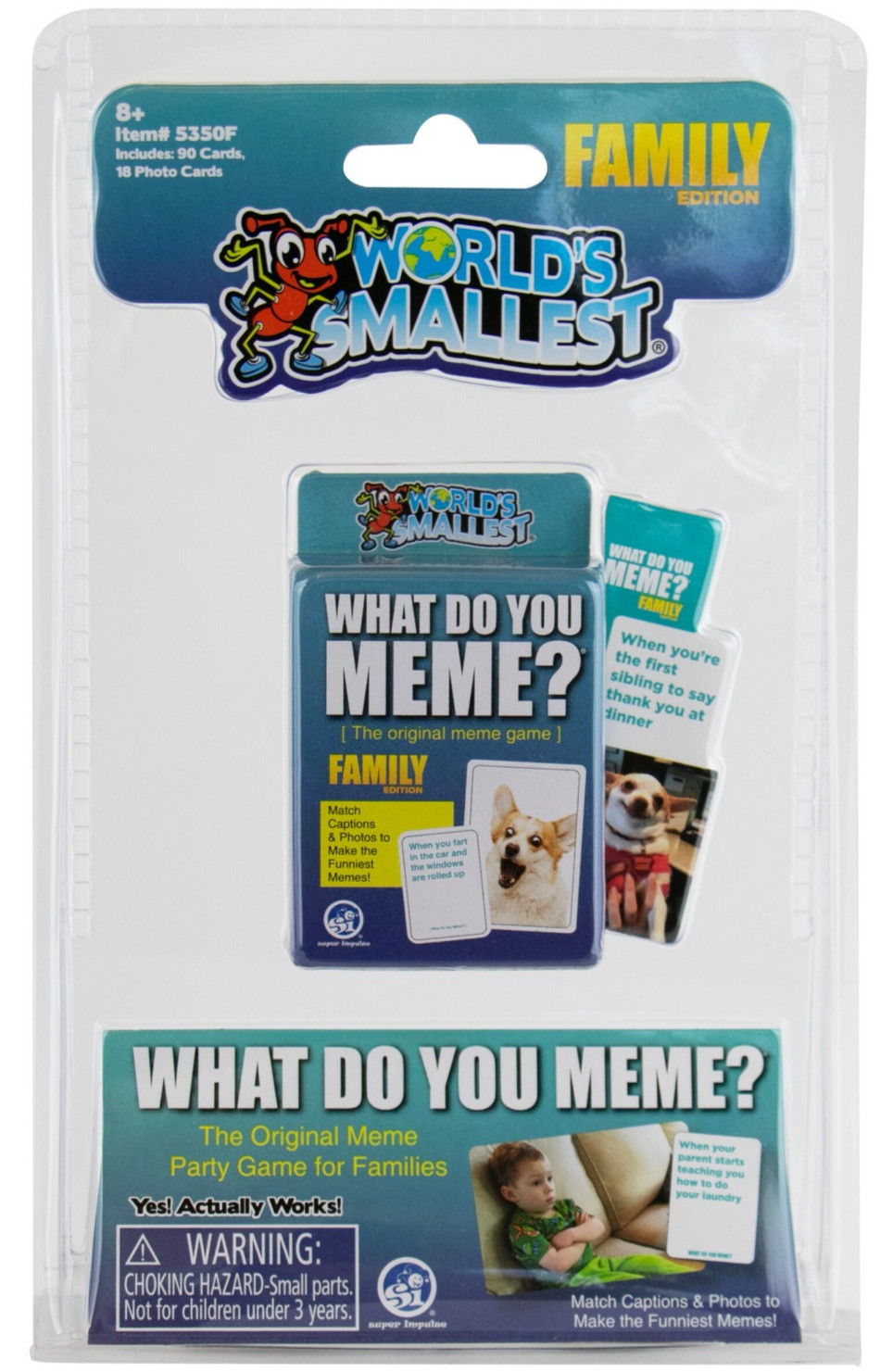 Worlds Smallest FAMILY Edition – WHAT DO YOU MEME? Card Game Pocket Size