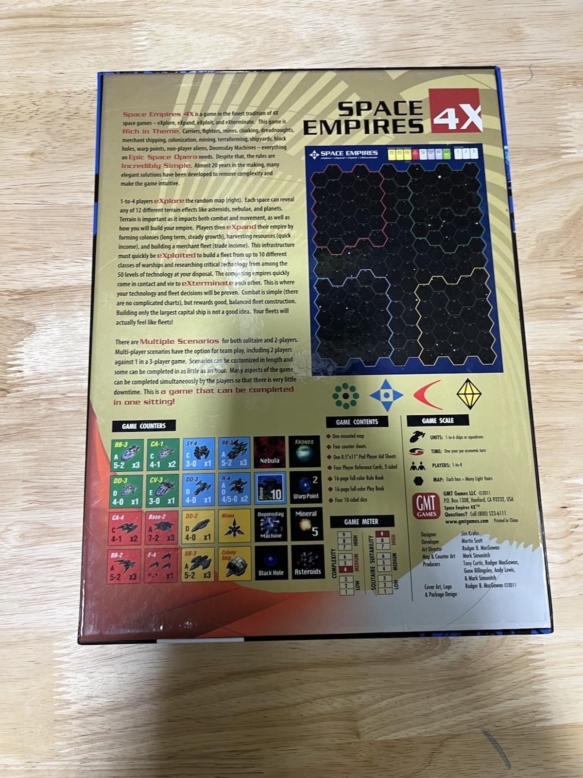 GMT Games : Space Empires 4X. Board Game. 2nd Printing 2011 . Unpunched/Complete