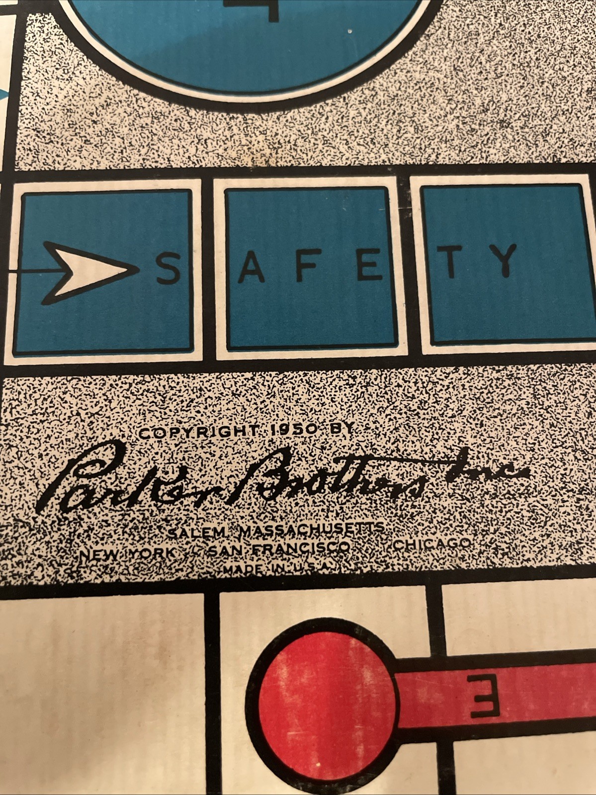 Vintage 1950 Parker Brothers SORRY! Game Replacement Bi-Fold BOARD ONLY
