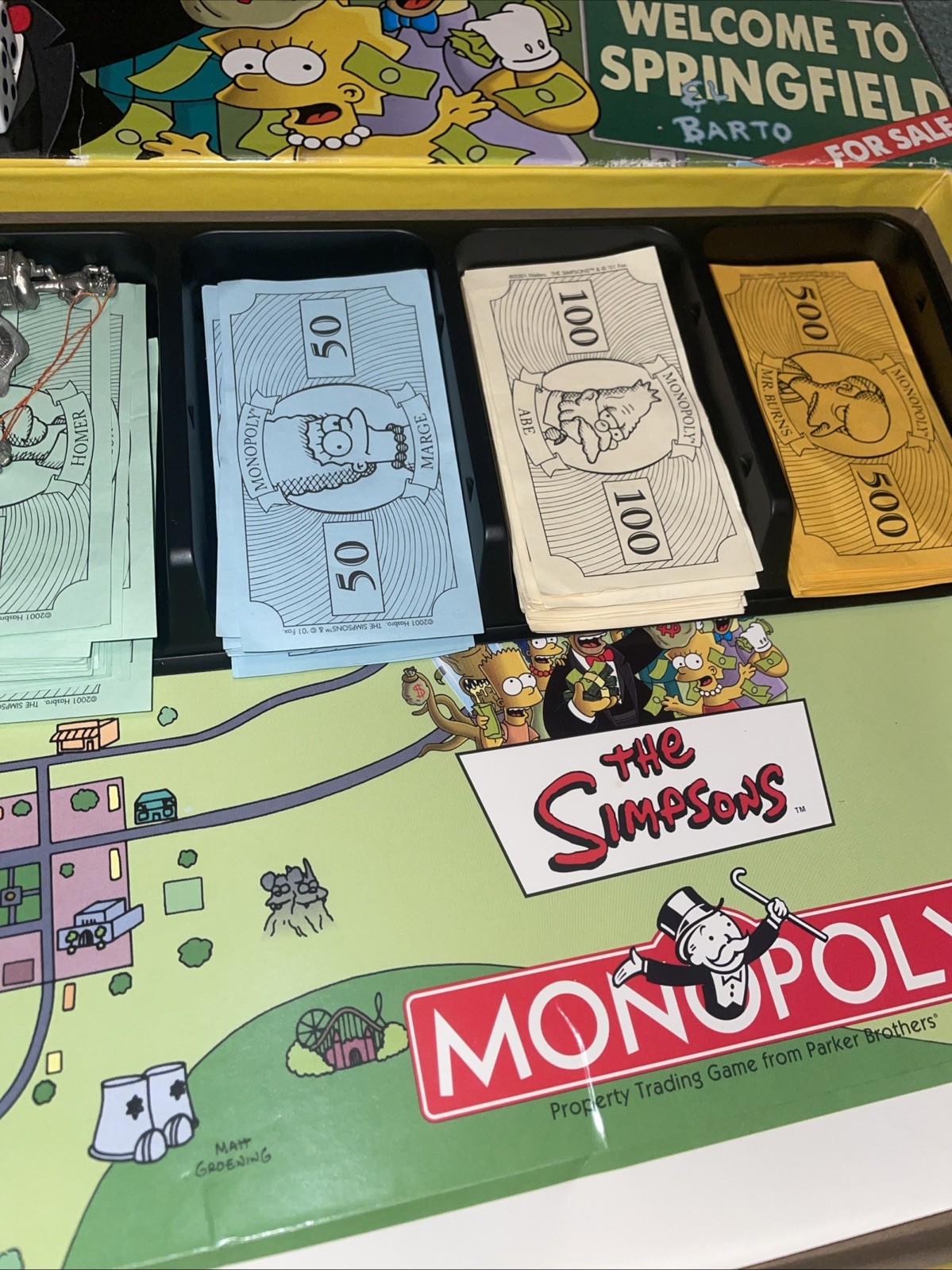 2001 The Simpsons MONOPOLY Game – Complete