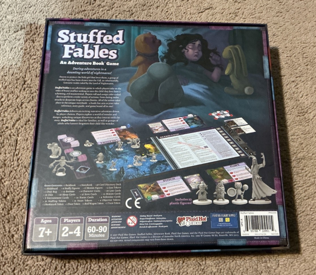 EXC Stuffed Fables Board Game, Storybook Adventure Game By Plaid Hat Games LN