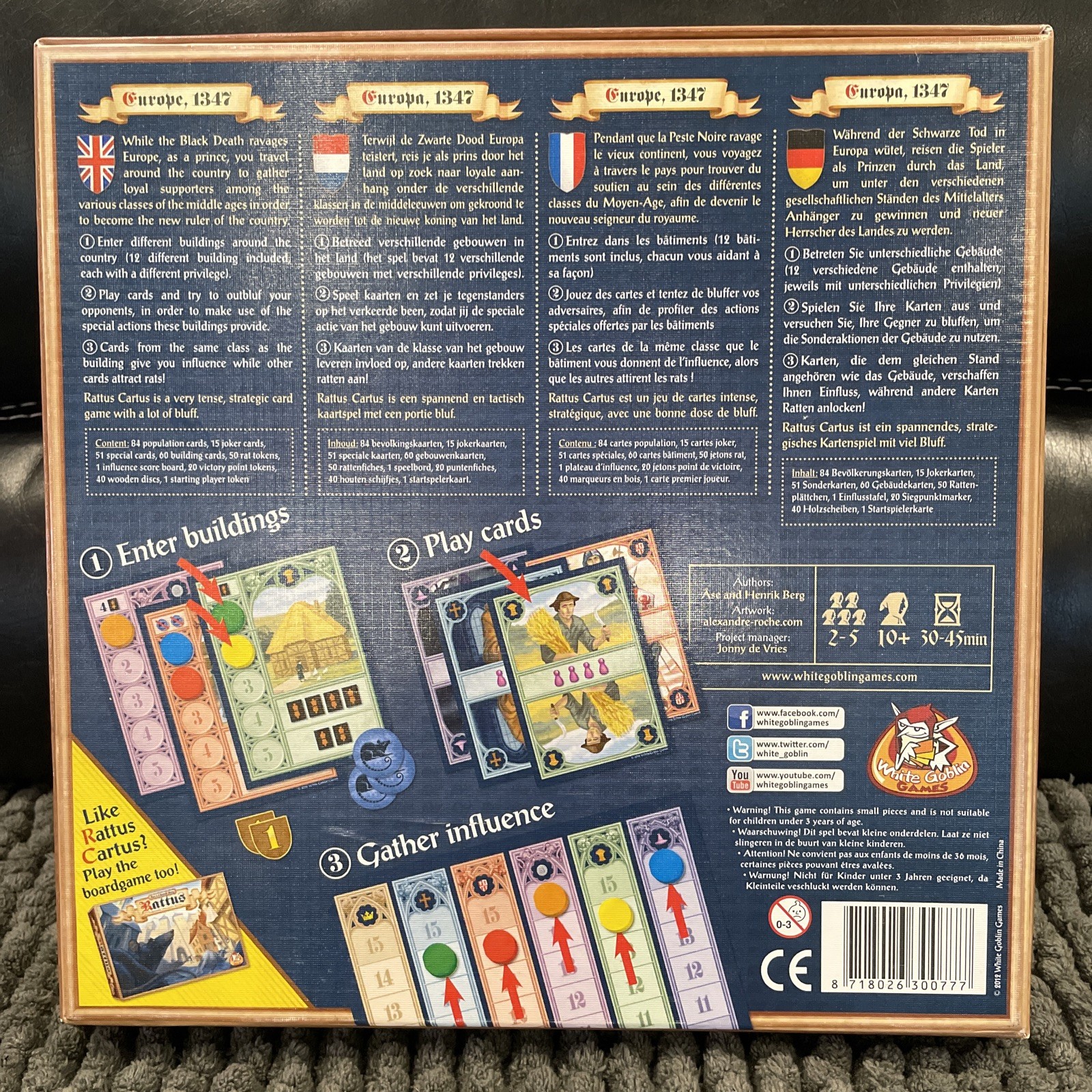 Rattus Card Game White Goblin Games 2012 MINT