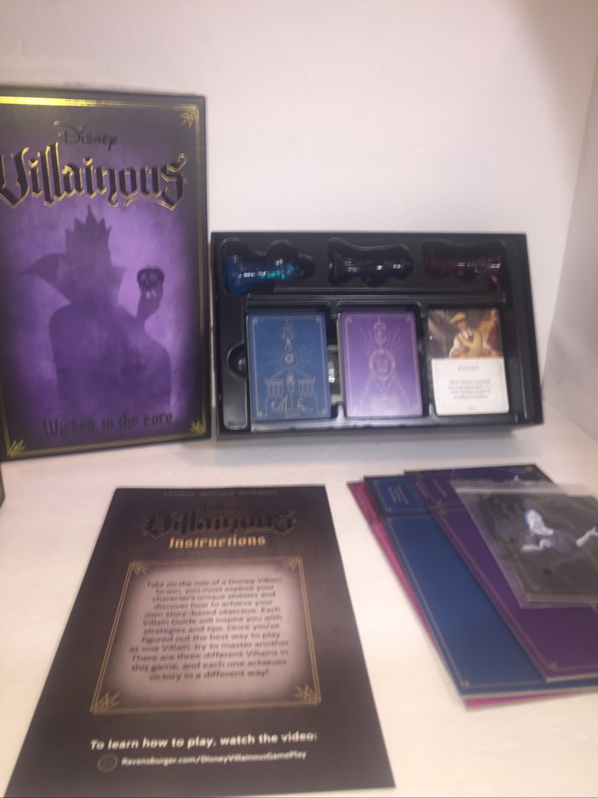 Disney Villanous 2018 Villains Board Game + Wicked To The Core Expansion