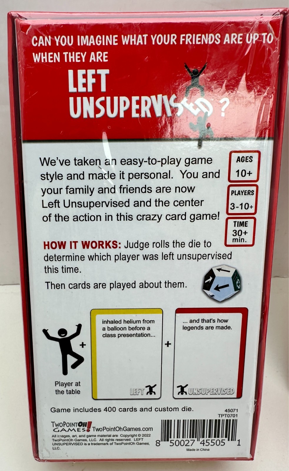 New Left Unsupervised A Card Game TwopointOh Board Games Ages 10+
