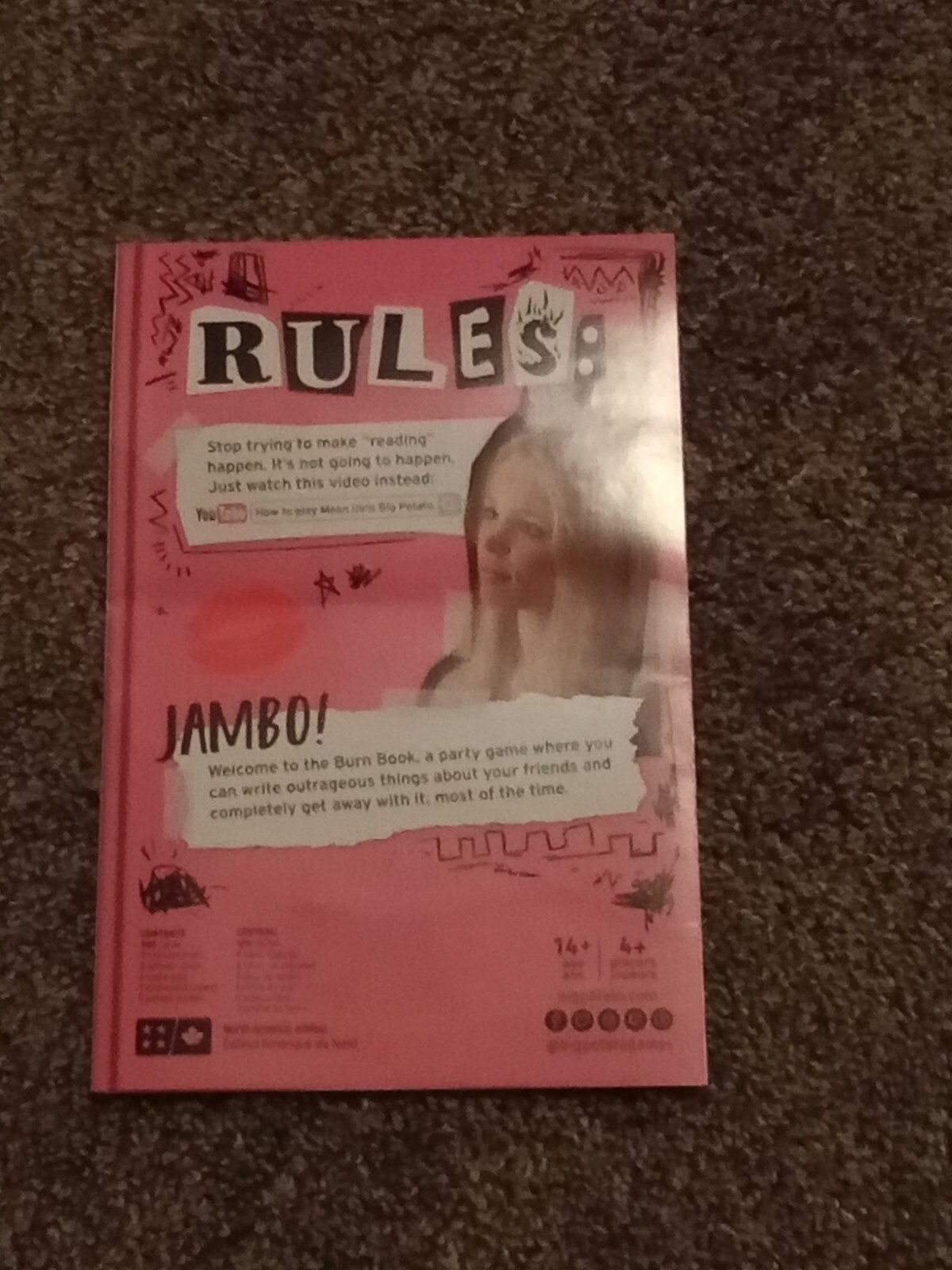 MEAN GIRLS – Burn Book A Party Game Board Game New!